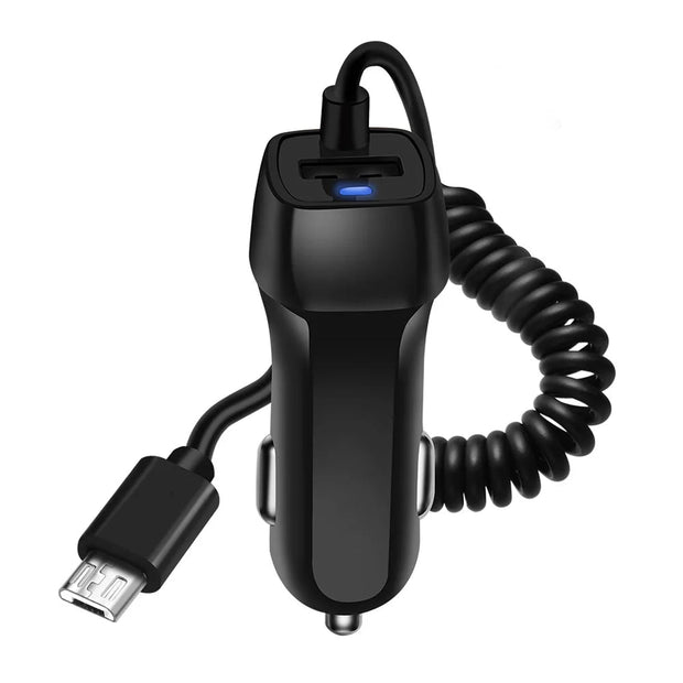 Car Charger With USB Cable Mobile Phone Charger For iphone 11 7 Samsung S10 Xiaomi Micro USB Type C Cable Fast Car Phone Charger - Follow yourDream