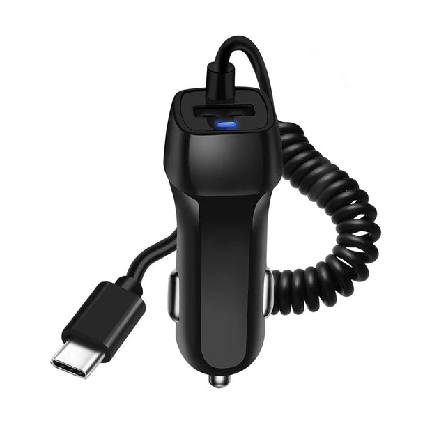 Car Charger With USB Cable Mobile Phone Charger For iphone 11 7 Samsung S10 Xiaomi Micro USB Type C Cable Fast Car Phone Charger - Follow yourDream