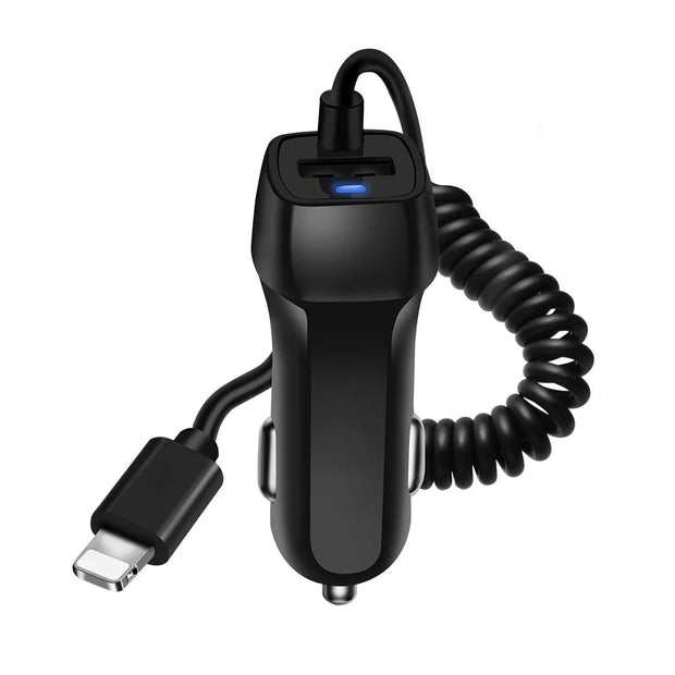Car Charger With USB Cable Mobile Phone Charger For iphone 11 7 Samsung S10 Xiaomi Micro USB Type C Cable Fast Car Phone Charger - Follow yourDream