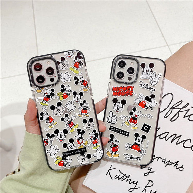 Cartoon Mickey Mouse Suitable For Apple 12 Two-Color Frame Mobile Phone Case XSMAX / XR / 11 Transparent Protective Cover iPhone 78p - Follow yourDream
