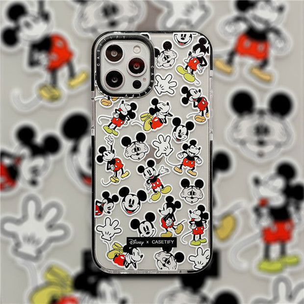 Cartoon Mickey Mouse Suitable For Apple 12 Two-Color Frame Mobile Phone Case XSMAX / XR / 11 Transparent Protective Cover iPhone 78p - Follow yourDream