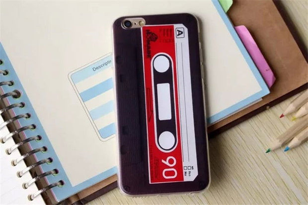 Cassette Tape Tpu silicone Case For Coque Apple iPhone 5 5s se 6 6s 6plus 6s PlusCases Camera Back Cover Capinha Vintage Fundas - Follow yourDream