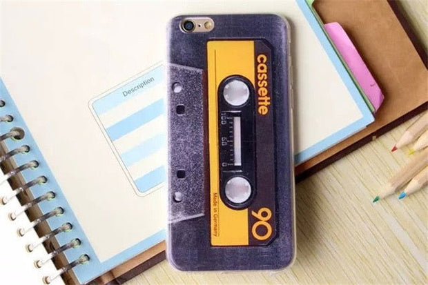 Cassette Tape Tpu silicone Case For Coque Apple iPhone 5 5s se 6 6s 6plus 6s PlusCases Camera Back Cover Capinha Vintage Fundas - Follow yourDream