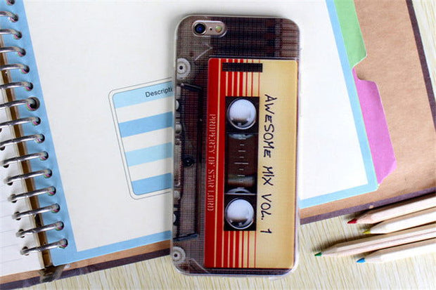 Cassette Tape Tpu silicone Case For Coque Apple iPhone 5 5s se 6 6s 6plus 6s PlusCases Camera Back Cover Capinha Vintage Fundas - Follow yourDream