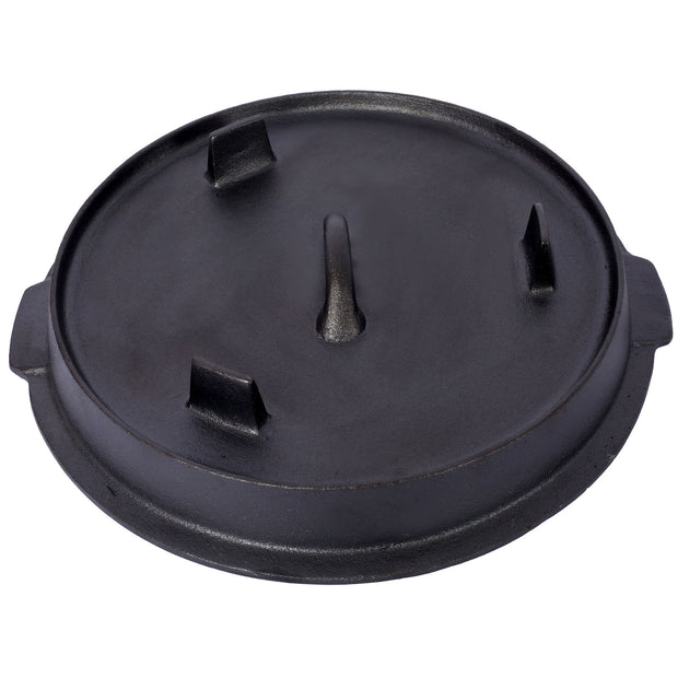 Cast iron Dutch oven with lid, outdoor camping deep pot, used for camping, cooking, barbecue and leg rest, 4.5 quarts - Follow yourDream