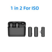 Charging case wireless lavalier microphone 1-to-2 live broadcast 2.4G noise cancelling microphone - Follow yourDream
