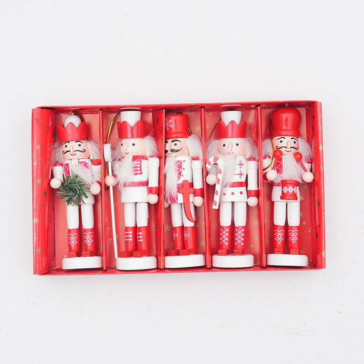 Christmas 13CM Nutcracker Small Pendant Christmas Tree Wooden Doll Decoration - Follow yourDream