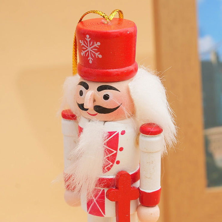 Christmas 13CM Nutcracker Small Pendant Christmas Tree Wooden Doll Decoration - Follow yourDream