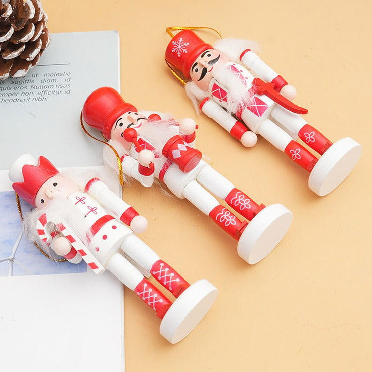 Christmas 13CM Nutcracker Small Pendant Christmas Tree Wooden Doll Decoration - Follow yourDream