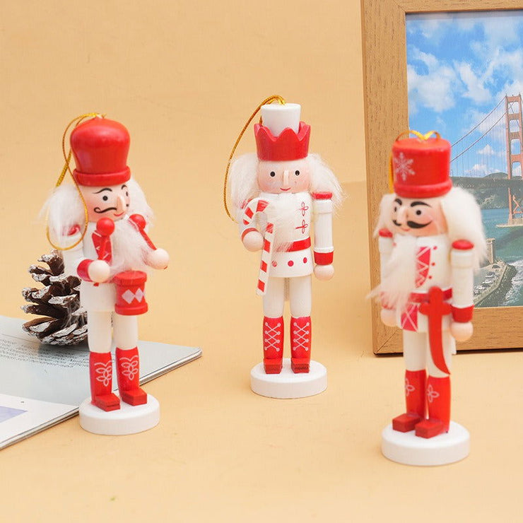 Christmas 13CM Nutcracker Small Pendant Christmas Tree Wooden Doll Decoration - Follow yourDream
