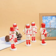 Christmas 13CM Nutcracker Small Pendant Christmas Tree Wooden Doll Decoration - Follow yourDream