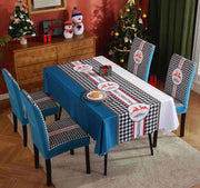 Christmas Chair Cover Digital Printed Tablecloth Chair Cover Waterproof And Oil Proof Christmas Tablecloth Christmas Chair Cover - Follow yourDream