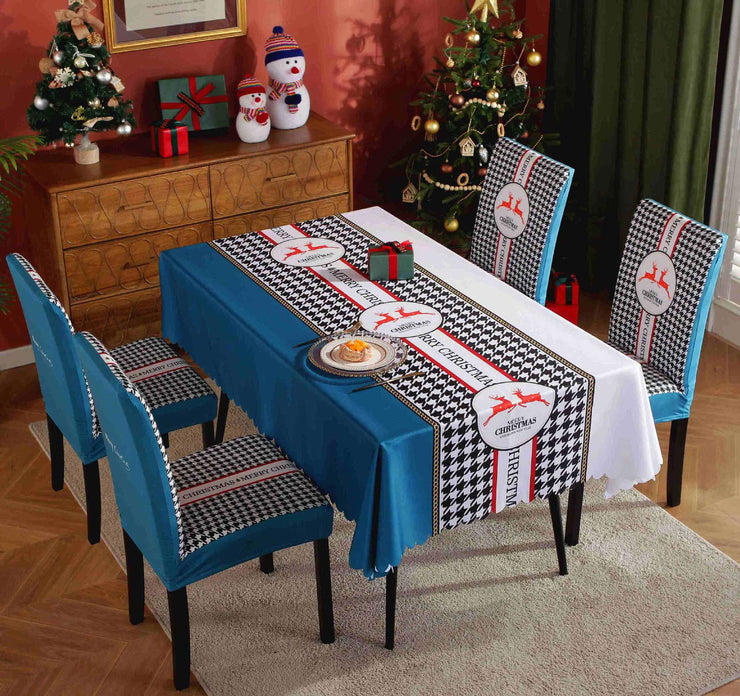 Christmas Chair Cover Digital Printed Tablecloth Chair Cover Waterproof And Oil Proof Christmas Tablecloth Christmas Chair Cover - Follow yourDream