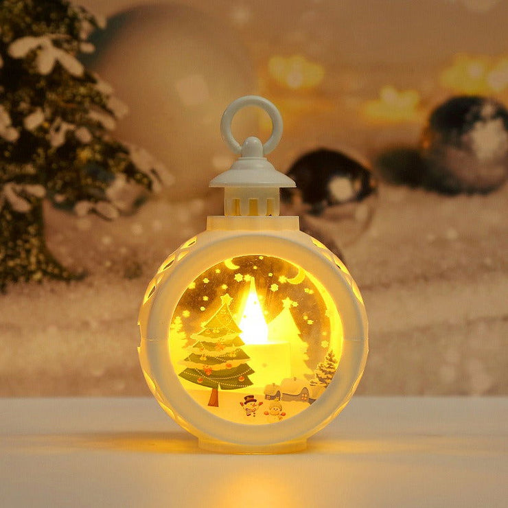 Christmas Decoration LED Small Round Lantern New Children's Handheld Lantern Gift Window Display - Follow yourDream