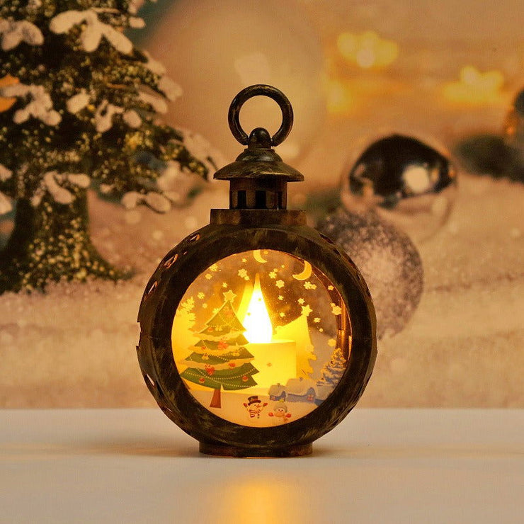 Christmas Decoration LED Small Round Lantern New Children's Handheld Lantern Gift Window Display - Follow yourDream