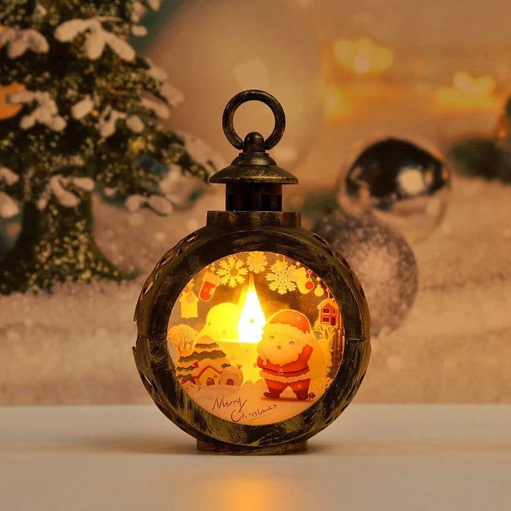 Christmas Decoration LED Small Round Lantern New Children's Handheld Lantern Gift Window Display - Follow yourDream