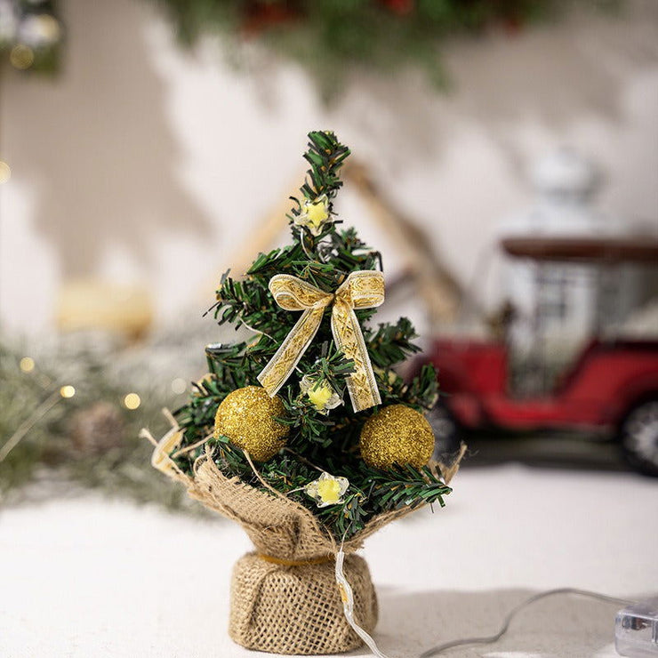 Christmas Decoration Mini Christmas Tree Glowing Christmas Ball Pendant Small Tree Colorful Lights - Follow yourDream
