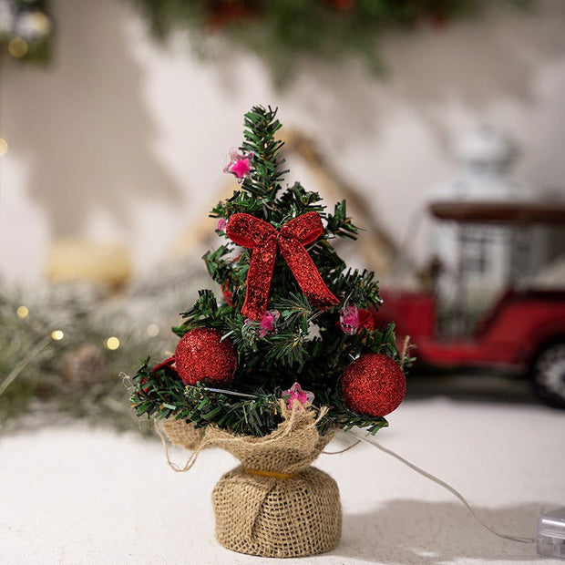Christmas Decoration Mini Christmas Tree Glowing Christmas Ball Pendant Small Tree Colorful Lights - Follow yourDream