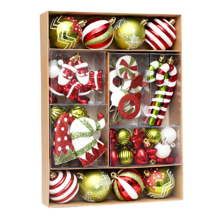 Christmas Decorations 50pcs/set painted Christmas ball set, Christmas tree decoration pendant - Follow yourDream