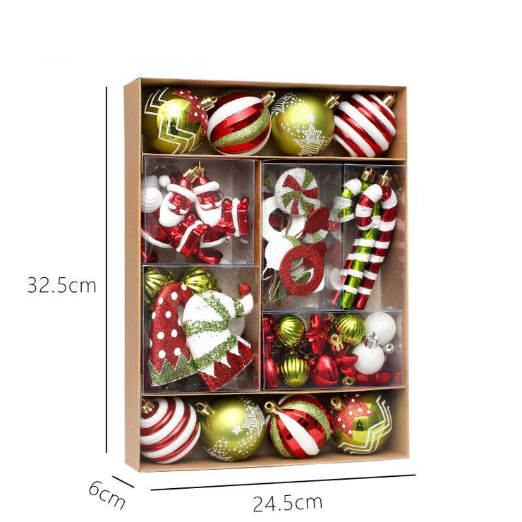 Christmas Decorations 50pcs/set painted Christmas ball set, Christmas tree decoration pendant - Follow yourDream