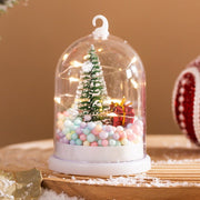 Christmas Decorations Children's Glowing Tree Silver Flower Gift Night Light Desktop Christmas Tree Snow Scene Decoration - Follow yourDream