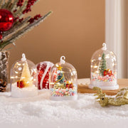 Christmas Decorations Children's Glowing Tree Silver Flower Gift Night Light Desktop Christmas Tree Snow Scene Decoration - Follow yourDream