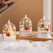 Christmas Decorations Children's Glowing Tree Silver Flower Gift Night Light Desktop Christmas Tree Snow Scene Decoration - Follow yourDream