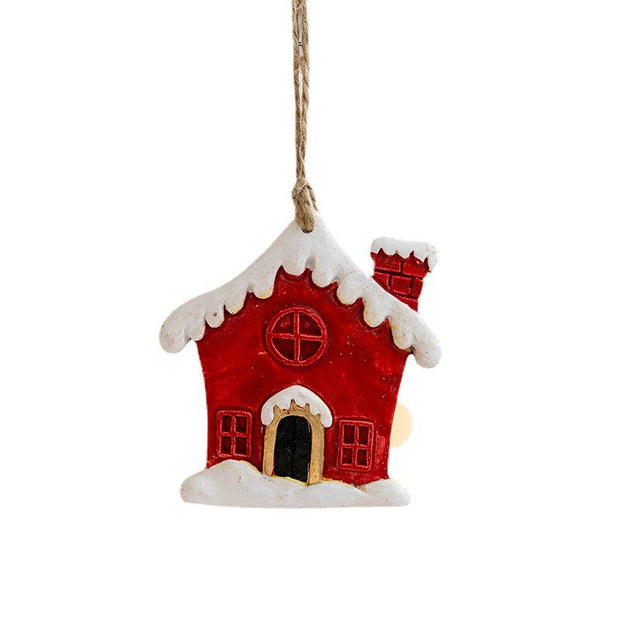 Christmas Decorations, Christmas Resin Small Pendants, Christmas Socks Gift Pack, House Pendants, Christmas Snowman Pendants - Follow yourDream