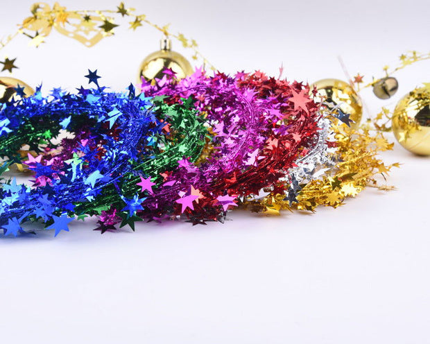 Christmas Decorations, Christmas Supplies, Star Vine, Christmas Tree Scene Decoration, Christmas Wire, Five Stars, Six Colors - Follow yourDream