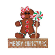 Christmas Decorations Desktop Table Gingerbread Man Biscuit Man Wooden Decorations Christmas Wooden Decorations - Follow yourDream