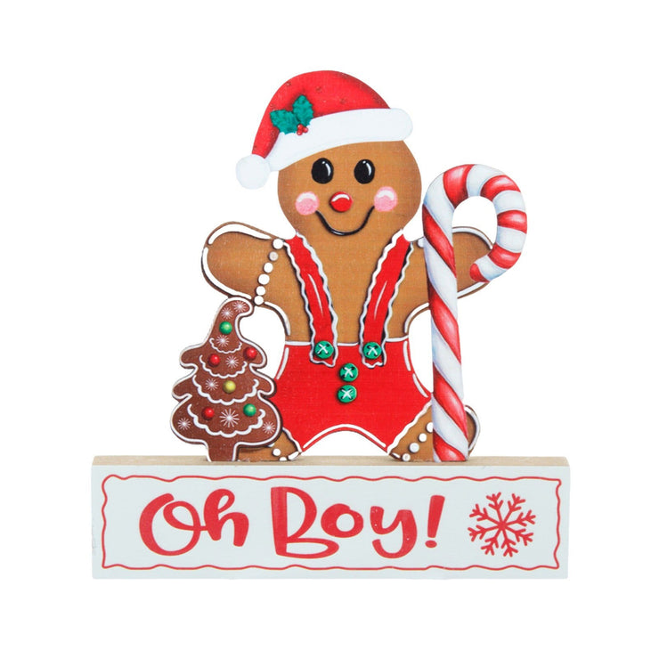 Christmas Decorations Desktop Table Gingerbread Man Biscuit Man Wooden Decorations Christmas Wooden Decorations - Follow yourDream