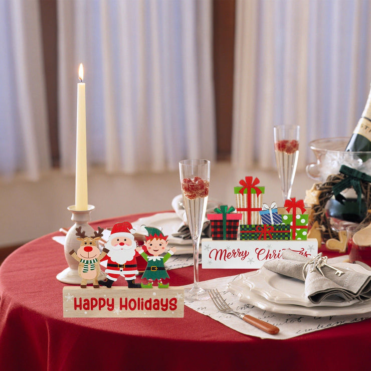 Christmas Decorations Desktop Table Gingerbread Man Biscuit Man Wooden Decorations Christmas Wooden Decorations - Follow yourDream