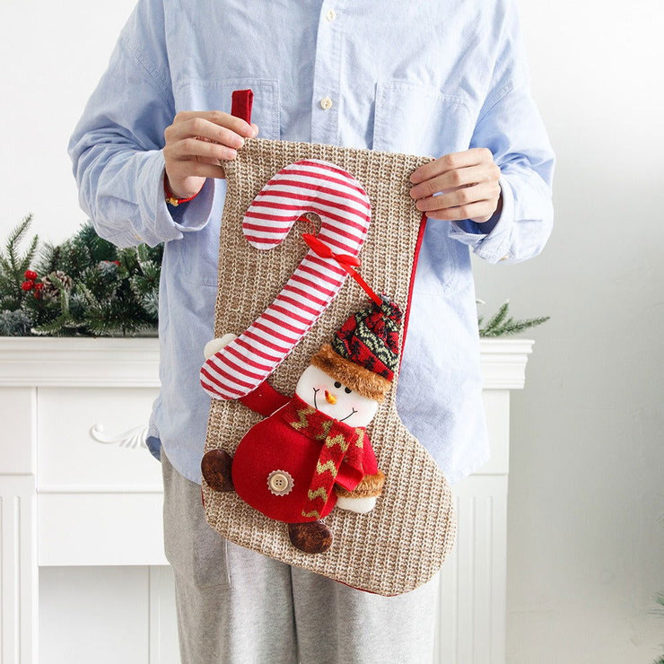 Christmas Decorations Large Knitted Knitted Knitted Socks Gift Bag Children's Candy Socks Pendant Christmas Socks - Follow yourDream