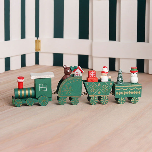 Christmas Decorations Wooden Train Presents For Children Christmas Presents Window Display - Follow yourDream