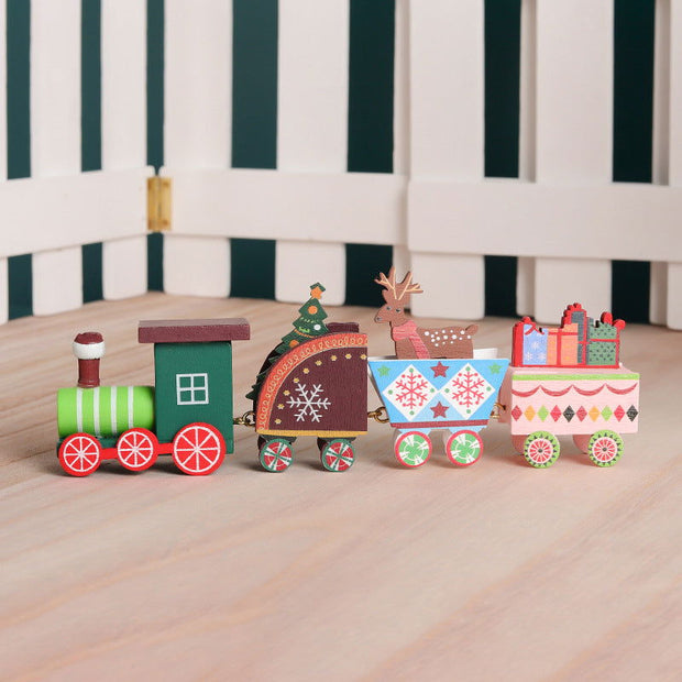 Christmas Decorations Wooden Train Presents For Children Christmas Presents Window Display - Follow yourDream