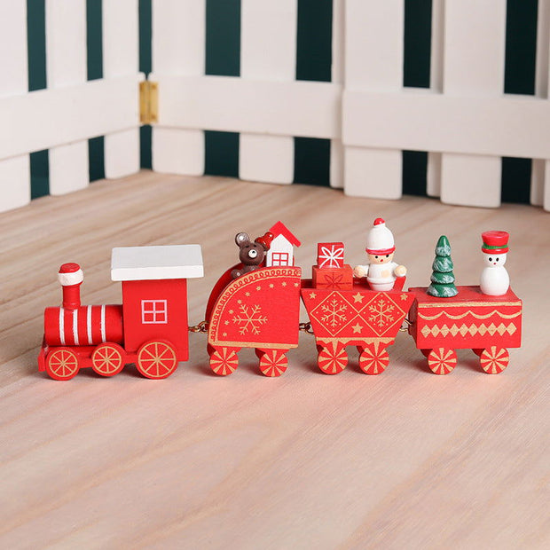 Christmas Decorations Wooden Train Presents For Children Christmas Presents Window Display - Follow yourDream
