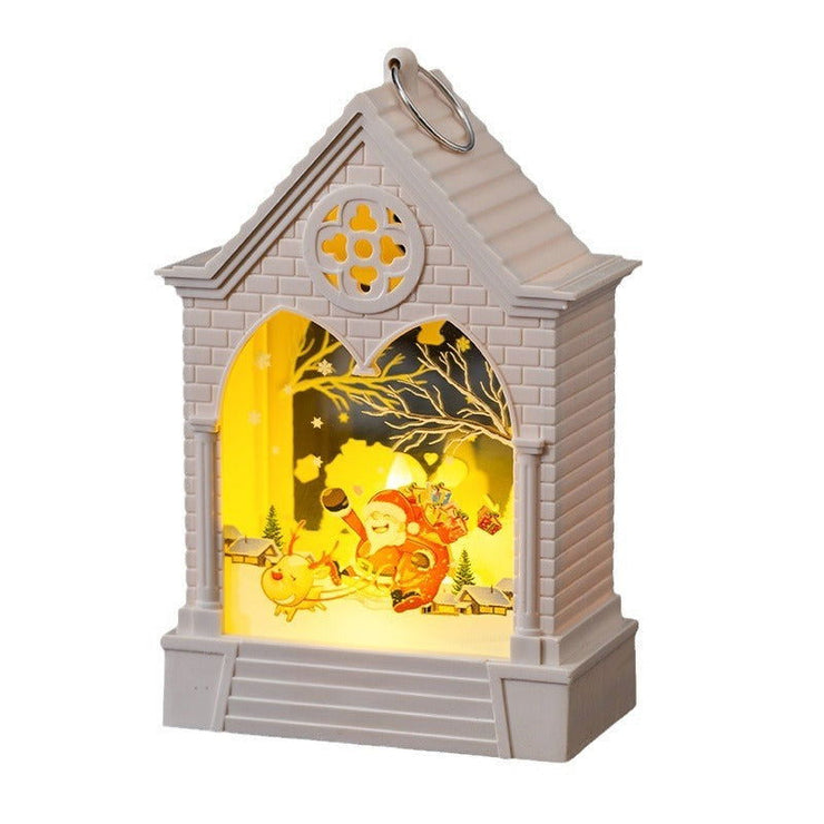 Christmas European style house small night light LED desktop decoration showcase wind light hanging decoration creative props - Follow yourDream
