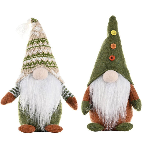 Christmas Faceless Doll Elf Doll European and American Green Style Decoration Nordic Rudolf Ornament - Follow yourDream