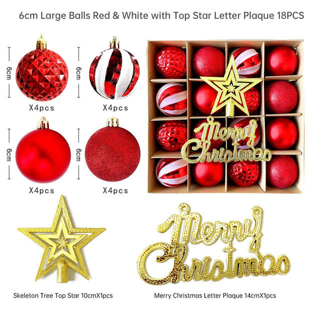 Christmas decoration 6cm electroplated ball plastic ball special-shaped painted Christmas ball gift Christmas tree pendant - Follow yourDream