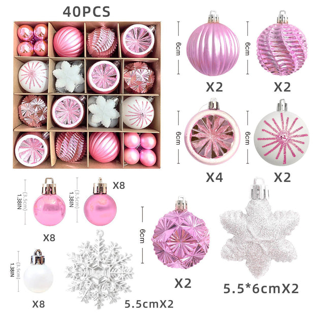 Christmas decoration 6cm electroplated ball plastic ball special-shaped painted Christmas ball gift Christmas tree pendant - Follow yourDream