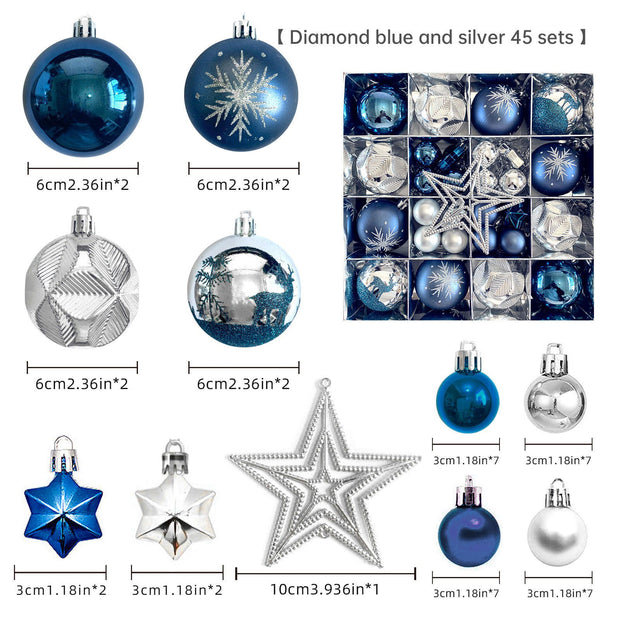 Christmas decoration 6cm electroplated ball plastic ball special-shaped painted Christmas ball gift Christmas tree pendant - Follow yourDream