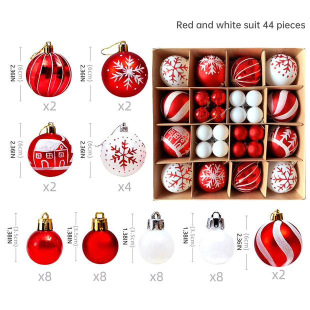 Christmas decoration 6cm electroplated ball plastic ball special-shaped painted Christmas ball gift Christmas tree pendant - Follow yourDream