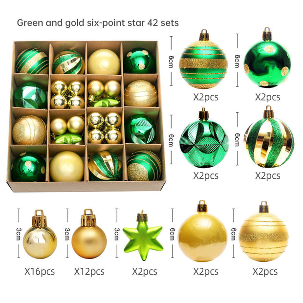 Christmas decoration 6cm electroplated ball plastic ball special-shaped painted Christmas ball gift Christmas tree pendant - Follow yourDream