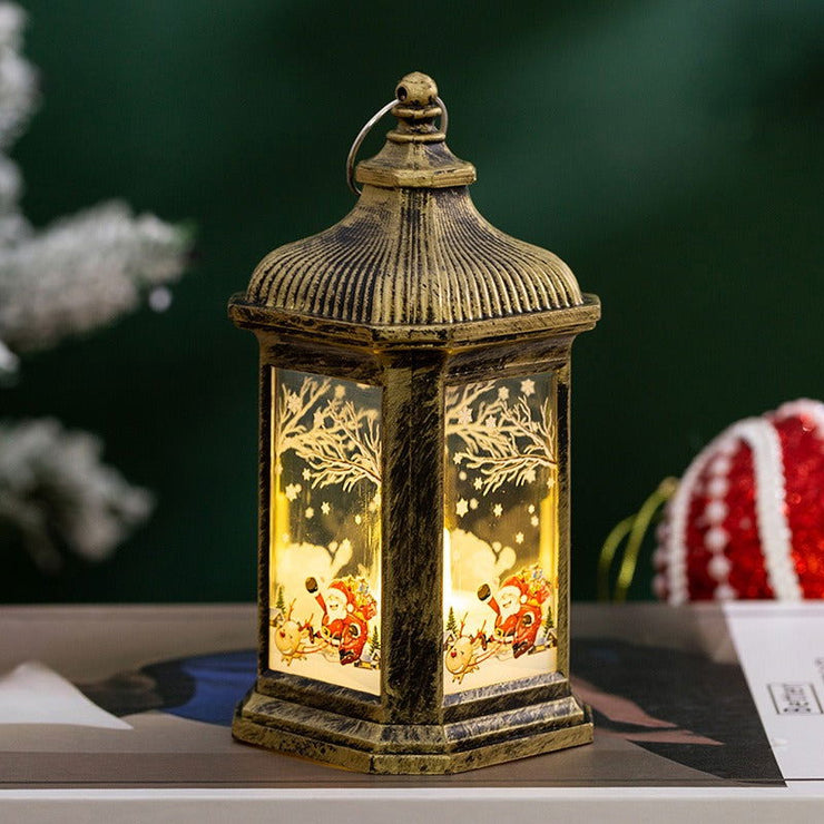 Christmas decoration supplies LED candles wind lights Christmas hanging lights hand-held retro night lights window decorations - Follow yourDream
