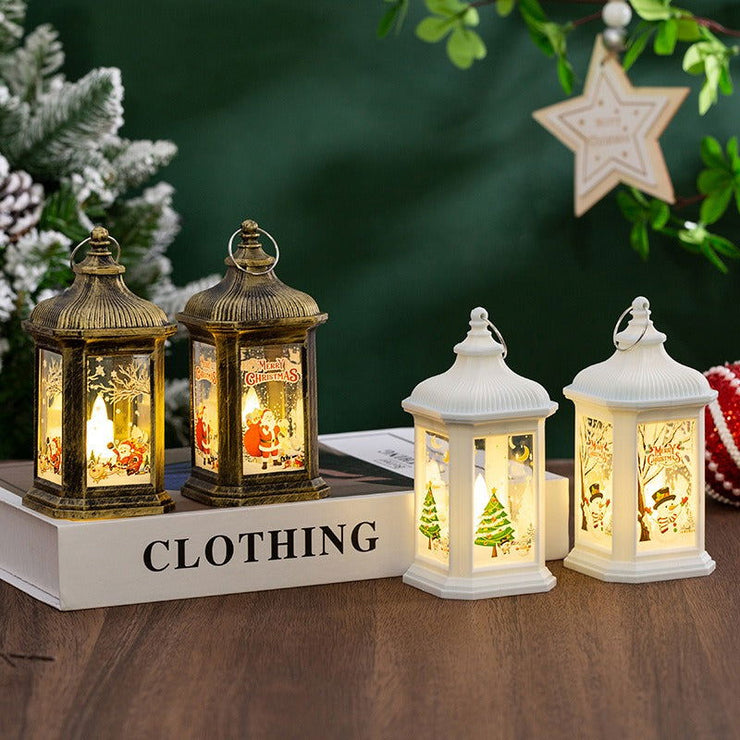 Christmas decoration supplies LED candles wind lights Christmas hanging lights hand-held retro night lights window decorations - Follow yourDream