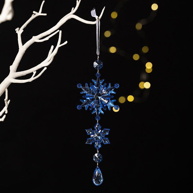 Christmas decoration supplies acrylic transparent snowflake pendant colorful ice cream hanging water droplet pendant - Follow yourDream