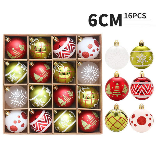 Christmas decorations 16 PCS Christmas Ball Decoration Christmas Tree Pendant Home Party Decoration - Follow yourDream
