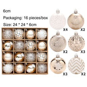 Christmas decorations 16 PCS Christmas Ball Decoration Christmas Tree Pendant Home Party Decoration - Follow yourDream