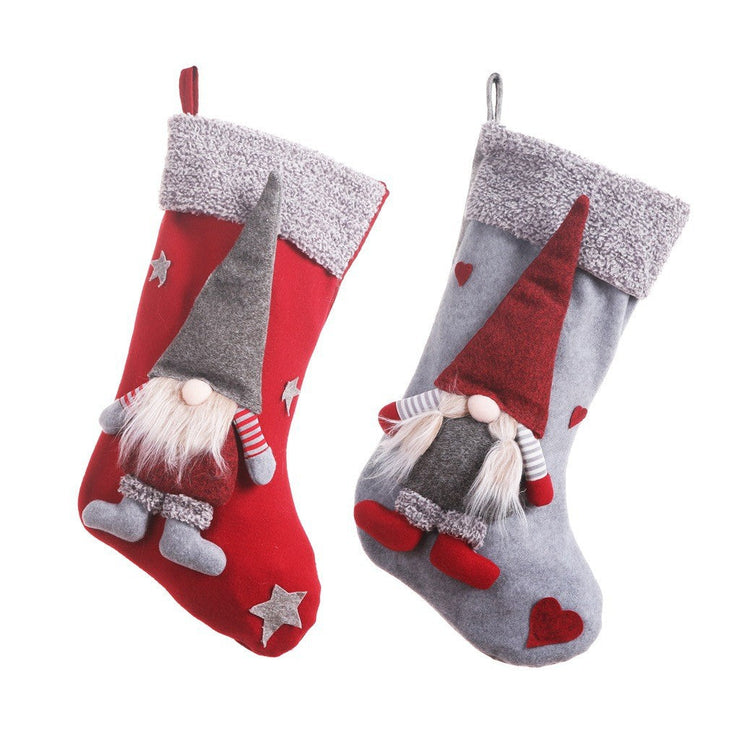 Christmas decorations, 3D faceless dolls, Christmas socks, Christmas gift bags, candy bags, elderly snowman gift bags - Follow yourDream