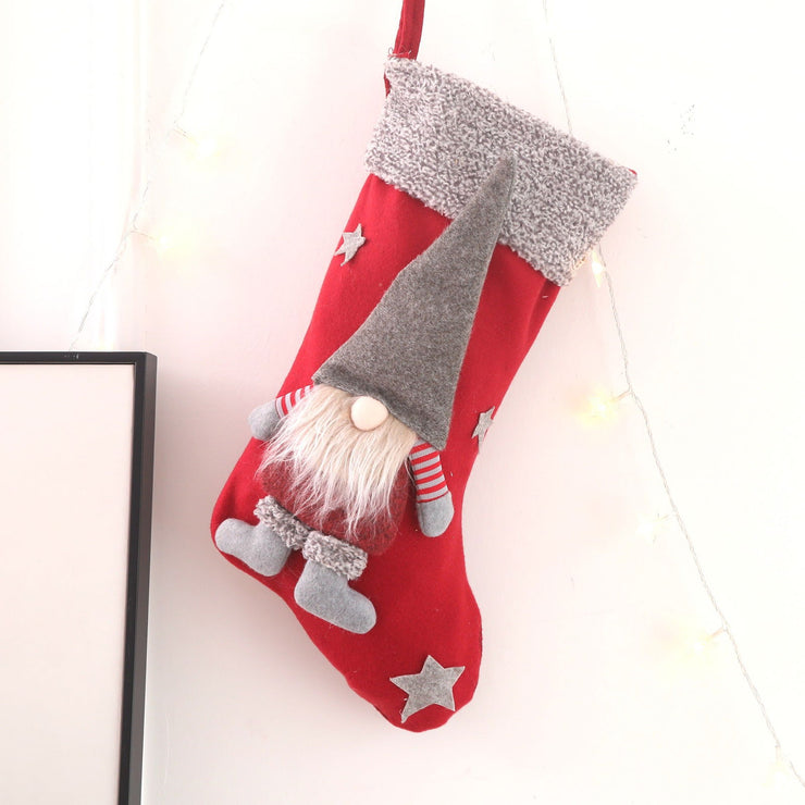 Christmas decorations, 3D faceless dolls, Christmas socks, Christmas gift bags, candy bags, elderly snowman gift bags - Follow yourDream